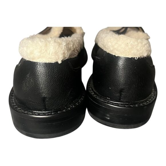 Ann-taylor Women's Black and Cream Loafers Womens Size 6 Preppy Fall shoes - Picture 5 of 6